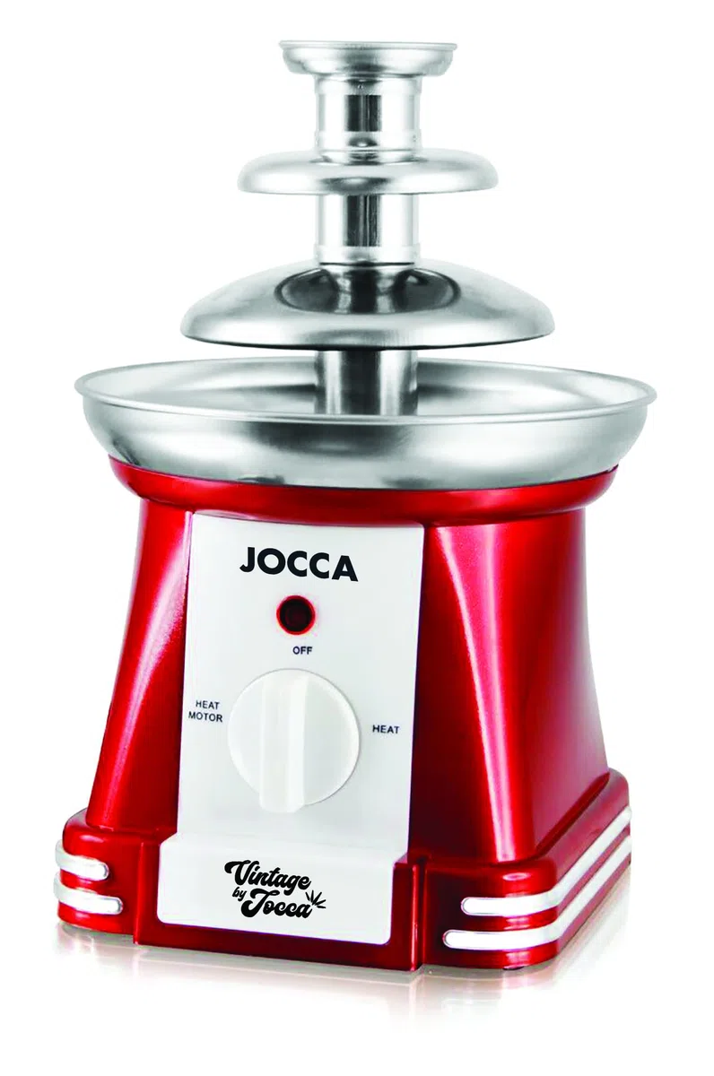 Jocca - Fuente de Chocolate con Base de Acero Inoxidable - 32W - Doble Función - Indicador Luminoso - para Fiestas y Eventos