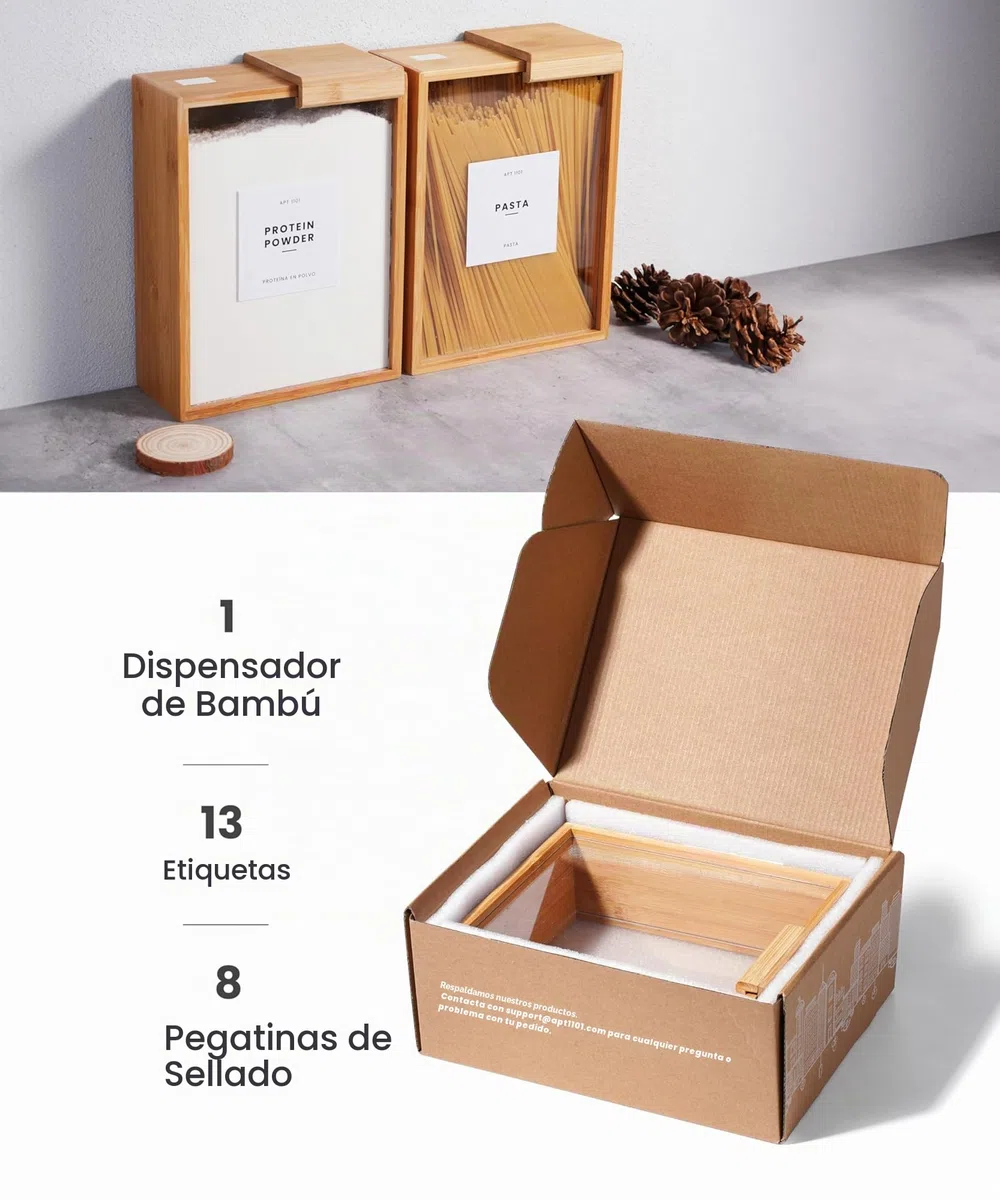 APT 1101 Dispensador de alimentos de 2 litros | Organizadores de cocina | Contenedores de cereales y almacenamiento
