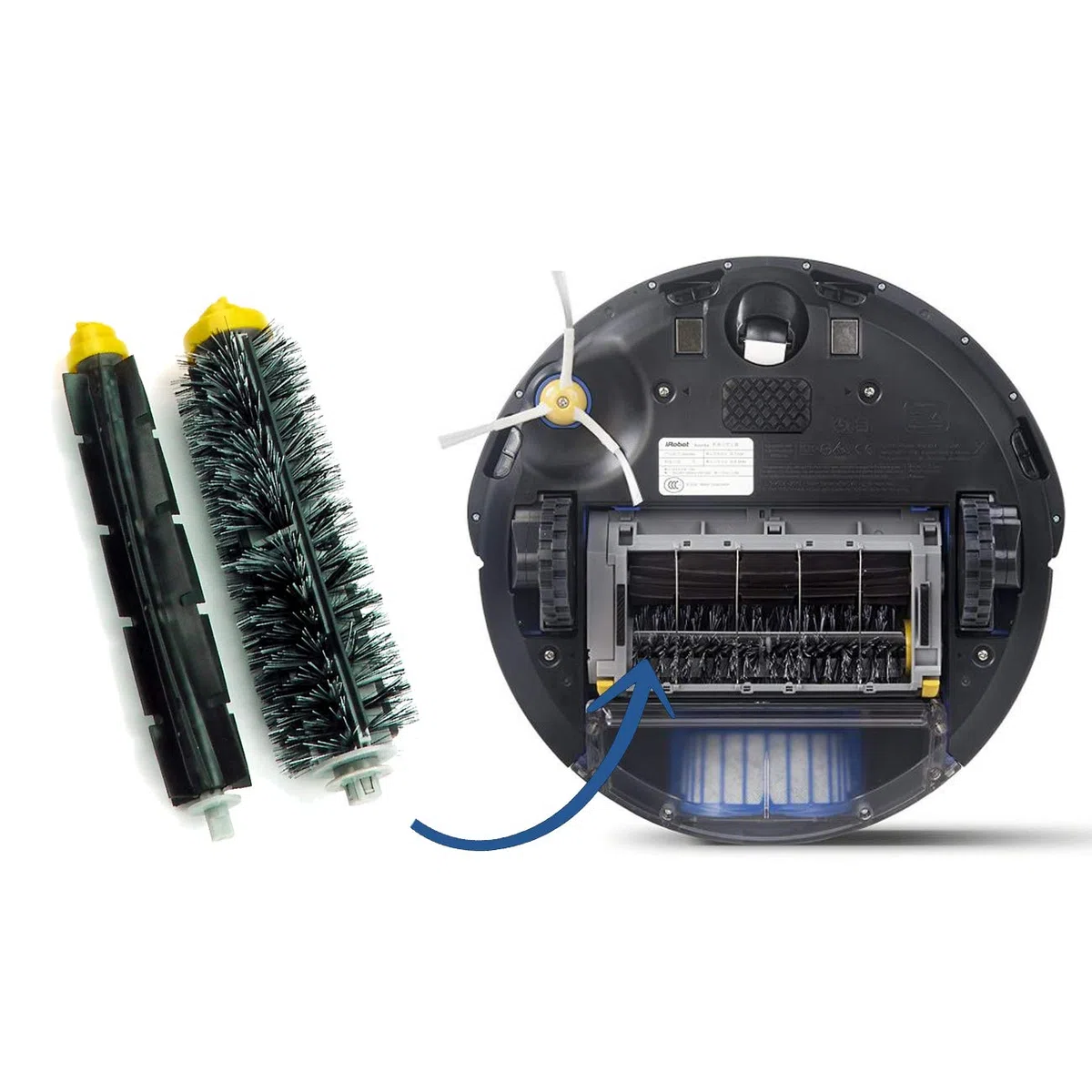 MIRTUX Kit de Recambios Compatible con Roomba serie 600 - Repuestos para Roomba 610, 615, 620, 630, 635, 650, 660, 680, 690, 695... (Todos los modelos) - Pack de Rodillos, Filtros, Cepillos Laterales