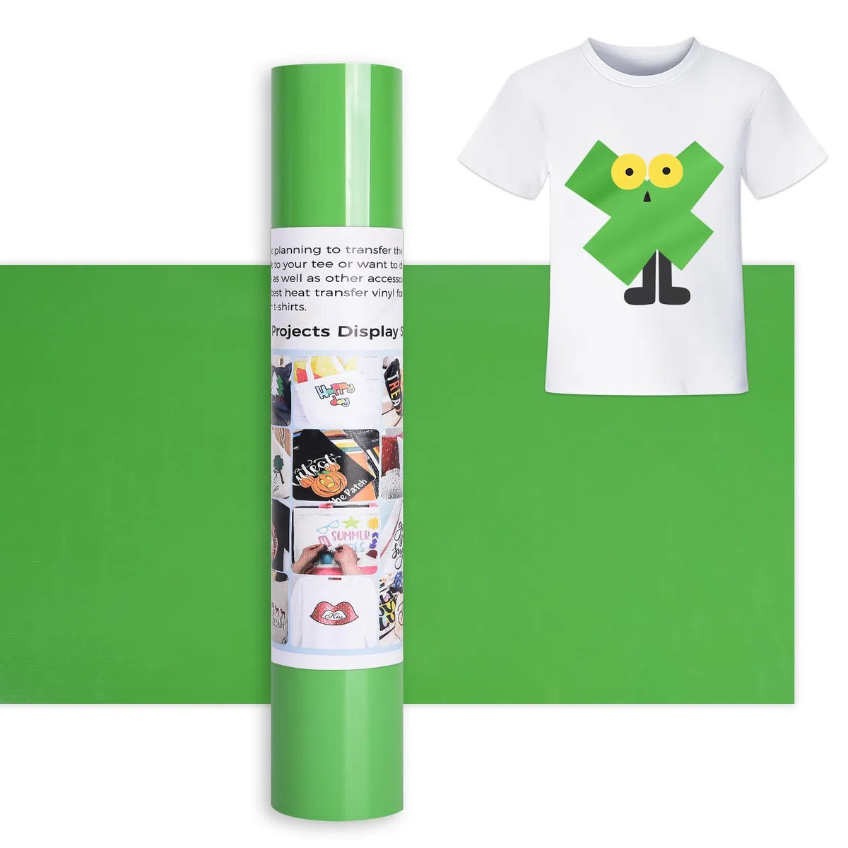 IModeur 12 Ft vinilo Verde - 30,5 x 366 cm vinilo Verde para Cricut Maker, Silhouette Cameo, vinilo textil termoadhesivo para ropa, gorras, pantalones, otros tejidos