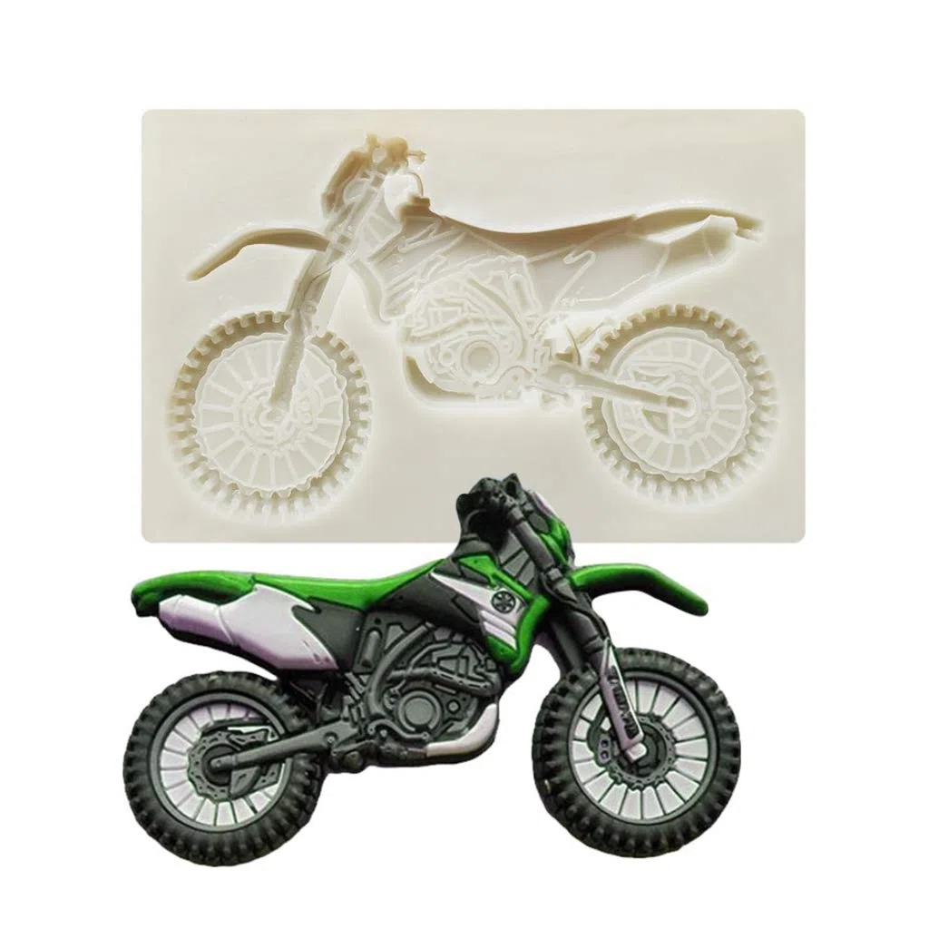 3D Motocicleta Moldes de Silicona Sugarcraft Cake Decorating Fondant Mold DIY Baking