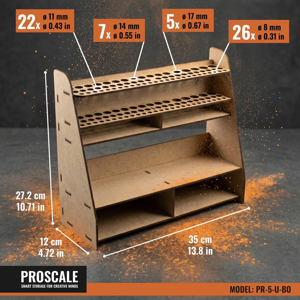 Organizador pinceles herramientas y pinturas para modelismo miniaturas estantería porta herramientas mesa y pared kit corte láser bellas artes hobby compatible con Vallejo Citadel Army Painter AK