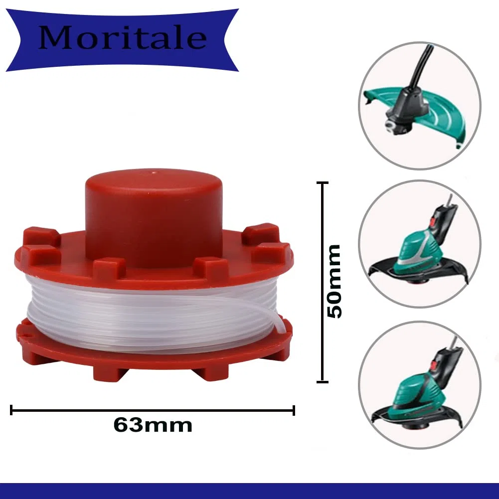 Moritale Bobina de Hilo para Einhell GE-CT 36/30 Li E SOLO AGILLO 36/255 BL AGILLO 18/200 línea de Carretes Repuestos Desbrozadora (4 piezas)