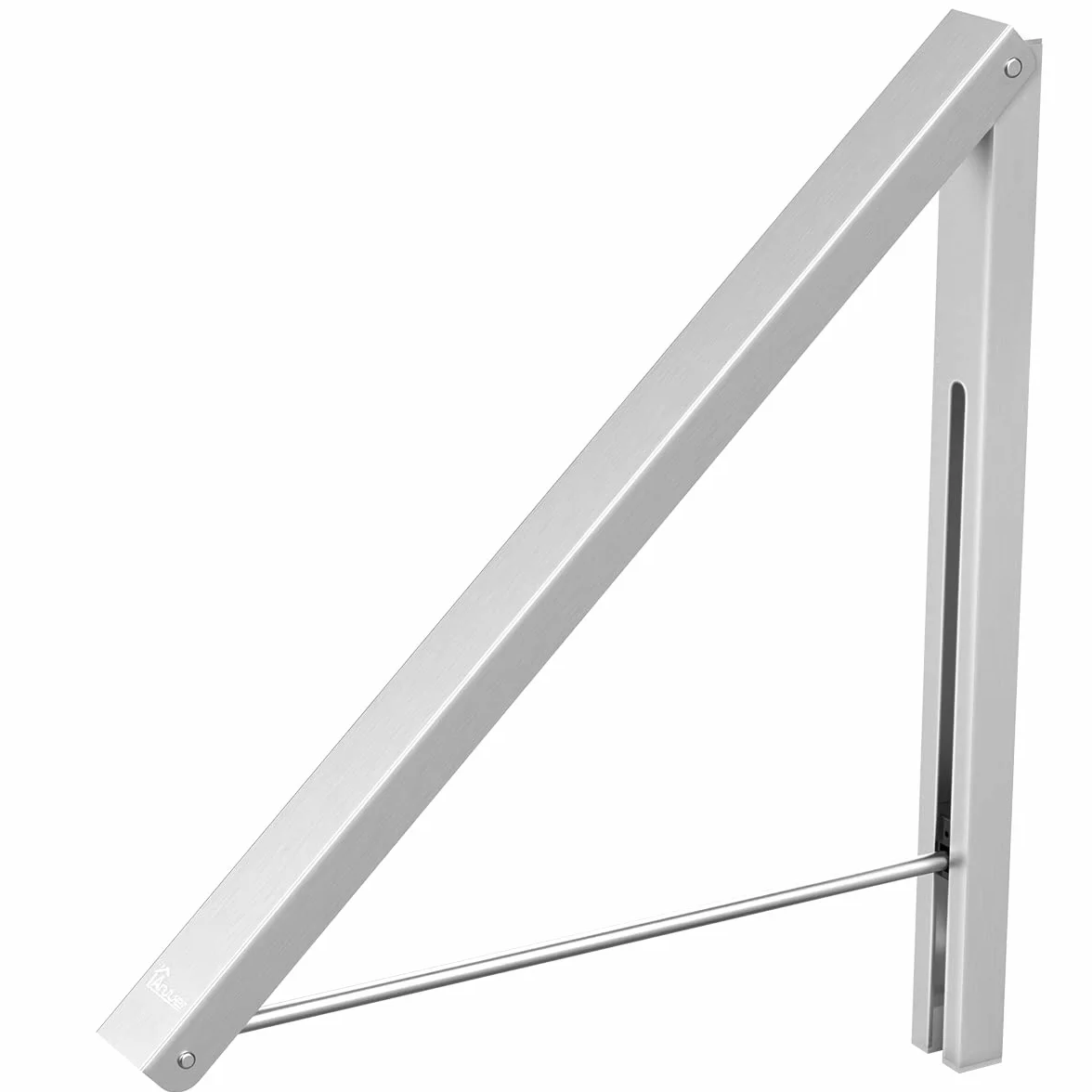 Tendedero Plegable montado en la Pared - Perchero Plateado para Aprovechar Espacio de Almacenamiento en el Dormitorio Principal