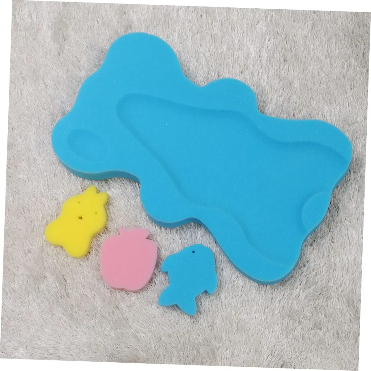 SHOWERORO 2 Piezas Alfombra De Bañera De Esponja para Recién Nacido Práctica Almohadilla De Baño para Cojín De Baño para para Bebe