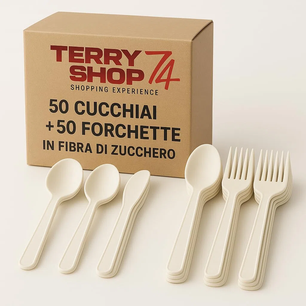100 cubiertos de fibra de azúcar, 100 piezas en kit, 50 tenedores + 50 cuchillos o 50 tenedores + 50 cucharas (50 cucharas + 50 tenedores)