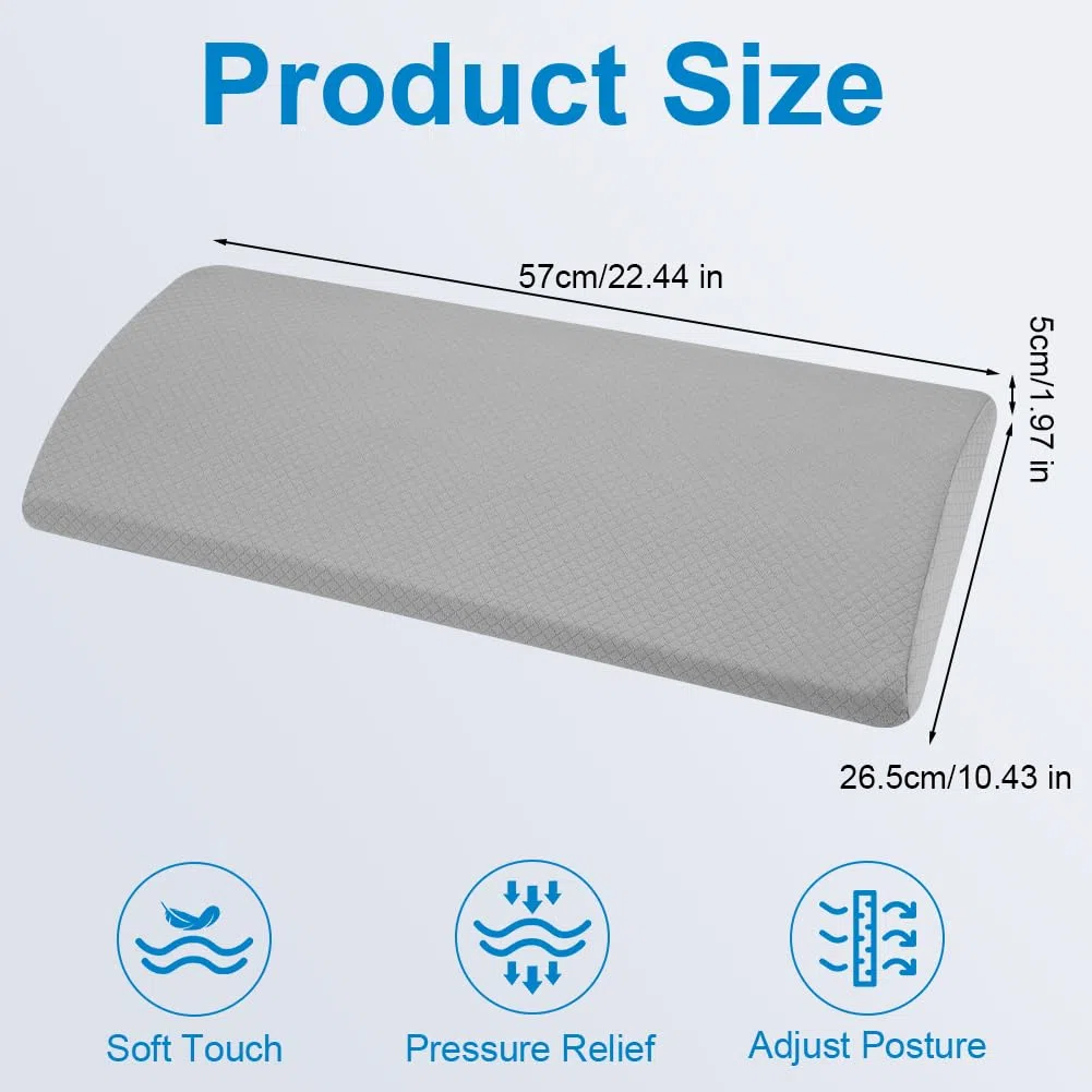 Ainiv Almohada Apoyo Lumbar, Cojín de Espuma Viscoelástica para Aliviar Dolor Lumbar, Ideal para Cama, Silla Oficina Asiento Coche