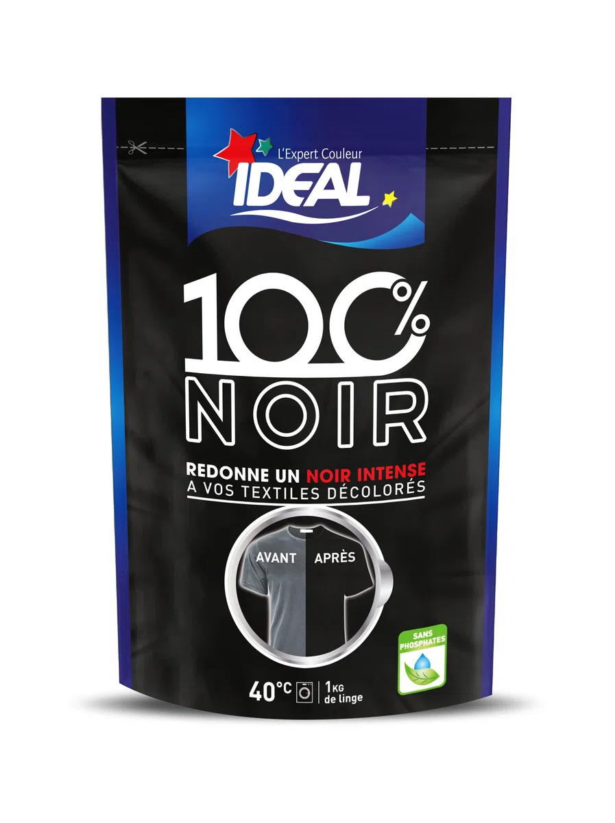 Ideal - Super Iride - Tinte negro para devolver el color a tu ropa negra - 100% negro