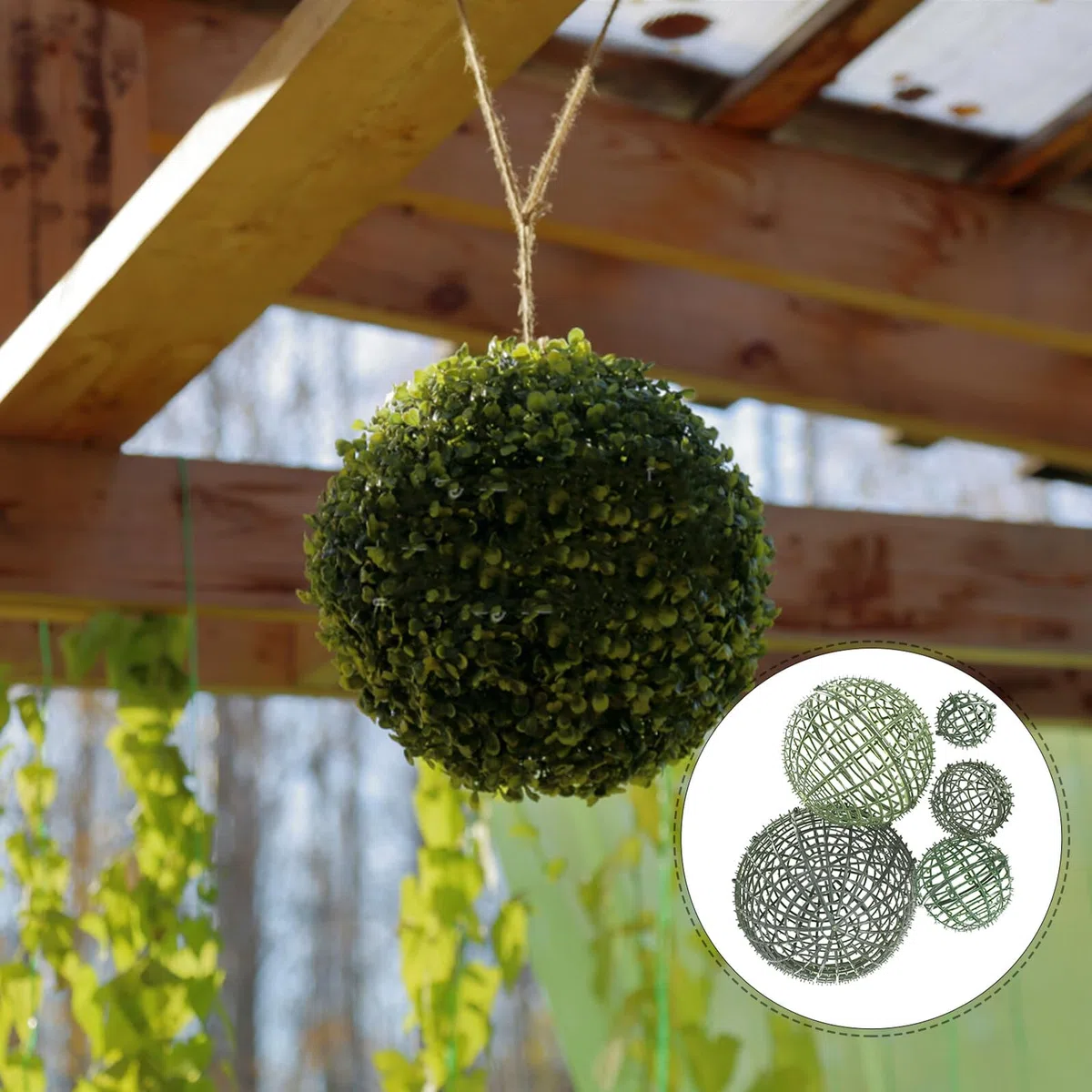Amosfun 5piezas Soporte Para Plantas Artificiales Marco De Bola De Topiario De Plástico Para Decoración Floral Incluye Para Bodas y Eventos Decorativos