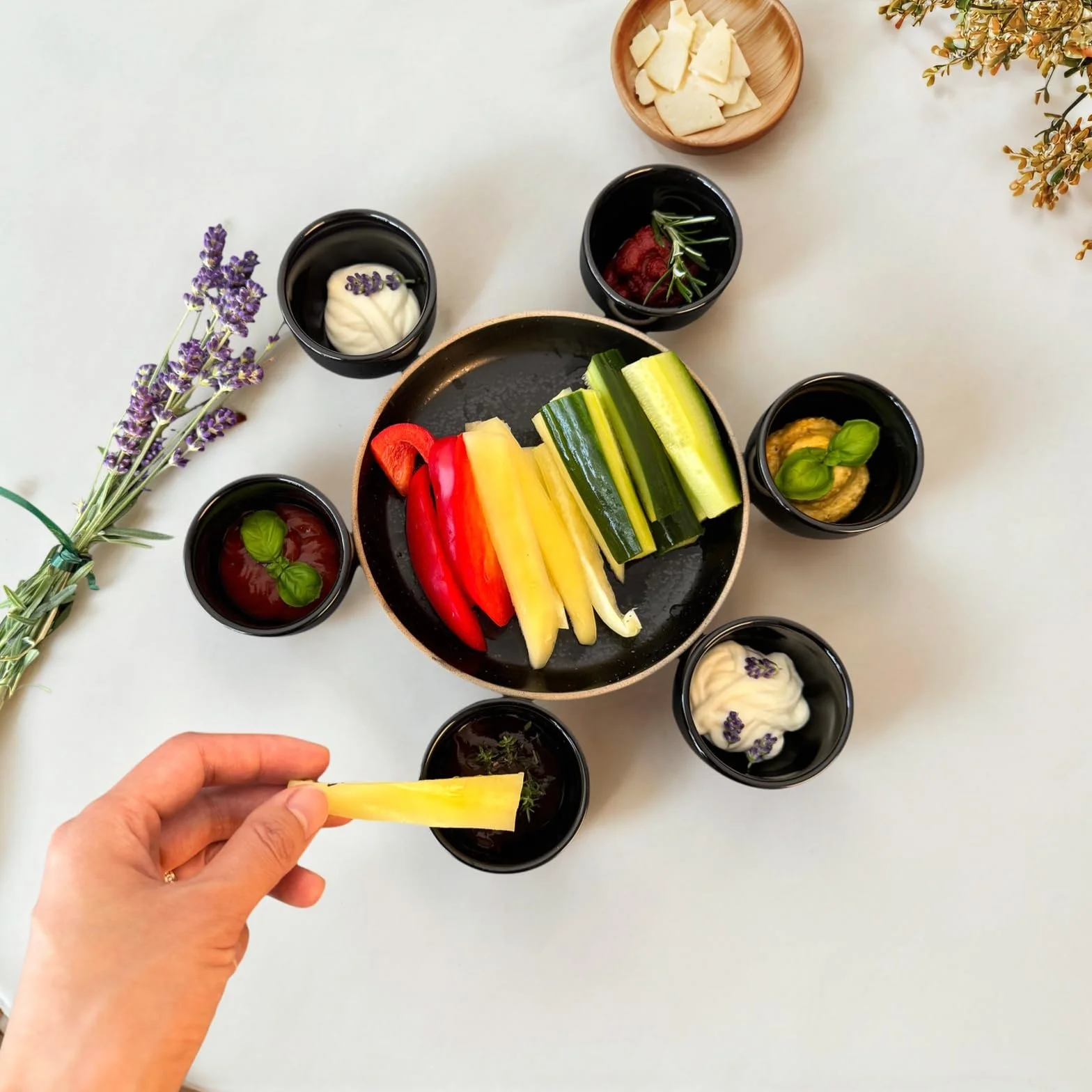 Urban Lifestyle cuencos para salsas set de 6 Kuro negro cuencos pequeños Ø 6 x 4 cm gres cuencos aperitivos cuencos sushi y cuencos para soja