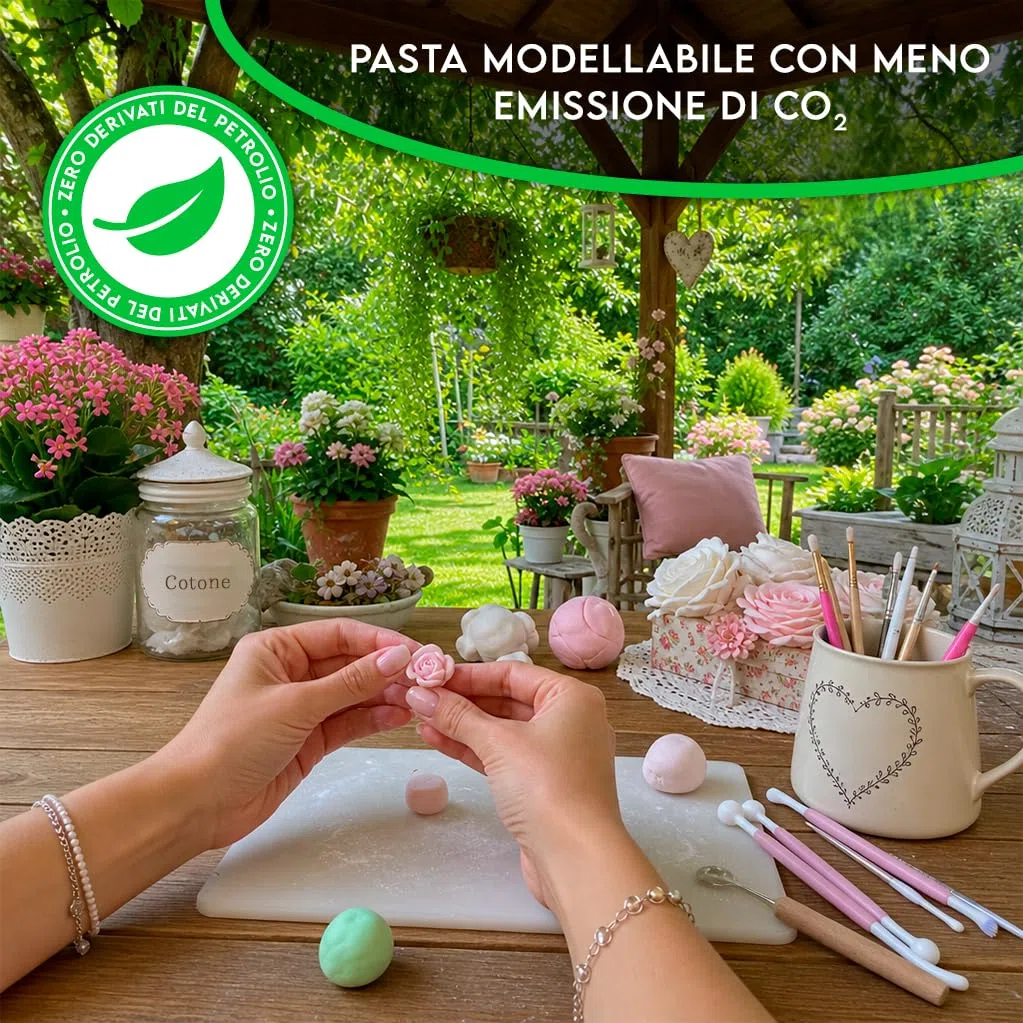 Porcelana fría para modelar, pasta moldeable blanca autocurable para trabajos de precisión, 500 g
