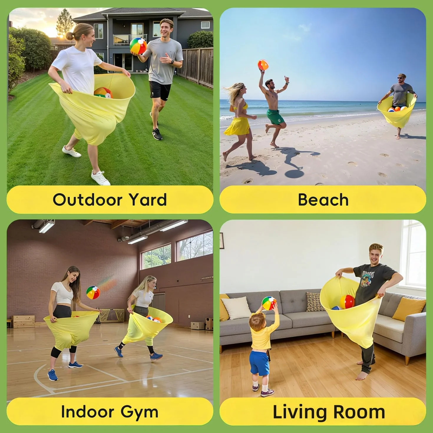 Juegos al Aire Libre para Adultos - Set de Lanzamiento para Fiestas con 8 Pelotas y Bomba de Aire, Juegos Divertidos para Reuniones Familiares y Grupos de Adultos