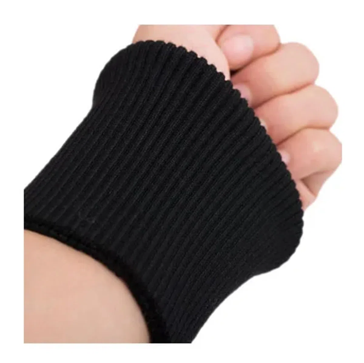 Puños elásticos con canalé Par de puños de Punto elástico, Ropa Recortada, Chaqueta, Abrigo, puños Gruesos elásticos de algodón, 1 par de 3,54 Pulgadas de Ancho(Black)