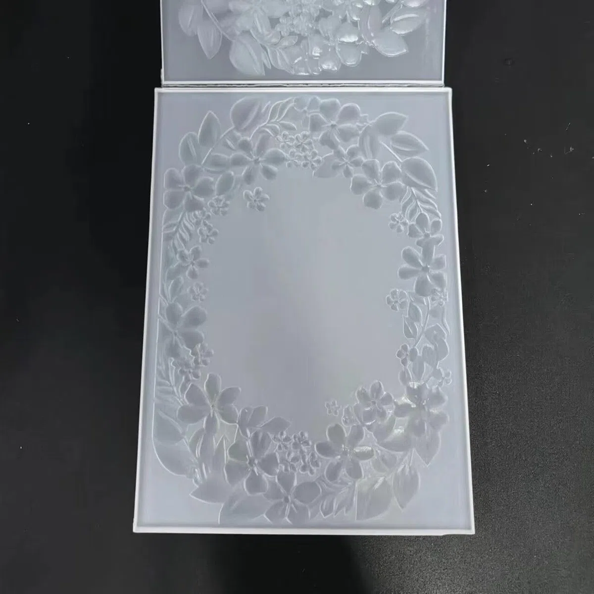 NZJ Carpetas de plástico con marco de flores texturizadas en 3D para hacer tarjetas, álbumes de recortes y otras manualidades de papel