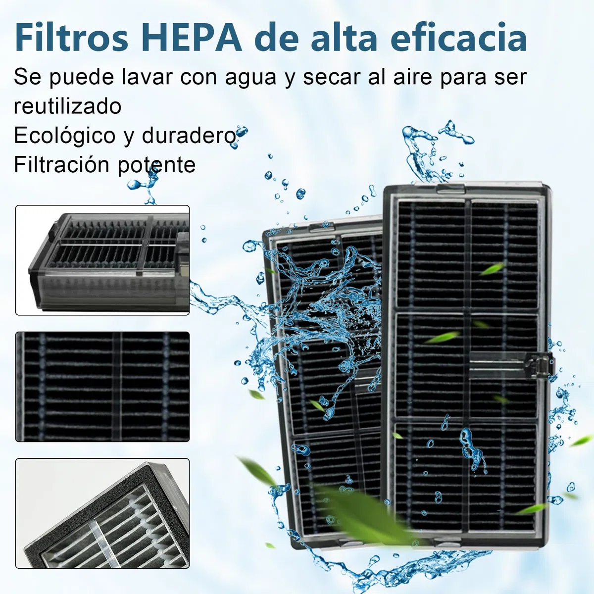 17 Piezas de Accesorios para Dreame L10s Ultra Gen 2, L10s Pro Ultra Heat, para Mova E30 Ultra Aspirador, 1 Cepillo Principal, 4 Toallas, 4 Filtros, 4 Bolsas de Polvo, 4 Cepillos Laterales