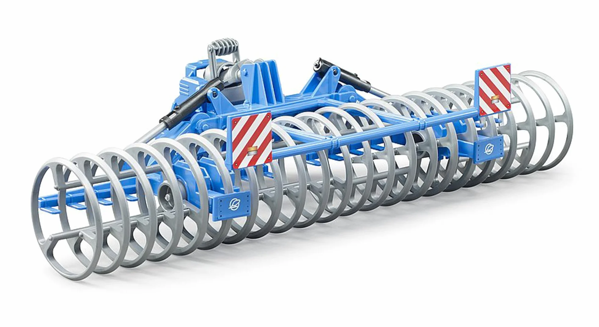 bruder 02222 - LEMKEN Frontpacker Vario Pack K, remolque de tractor, granja, agricultura