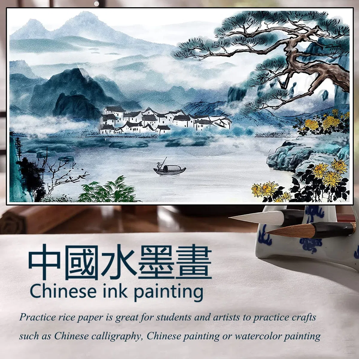 120 Hojas Papel de Arroz de Caligrafía China, Decoupage, Papel de Seda para Pintar, para Principiantes y Amantes de la Caligrafía y la Pintura