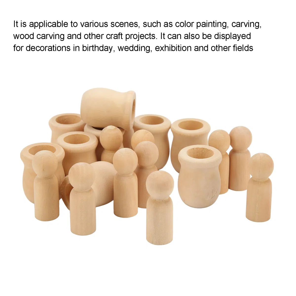 Muñecas con clavijas de madera Personas con clavijas Cuerpos de muñecas Figuras de madera Muñecas con clavijas decorativas Personas para niños DIY Arte Artesanía Personalización Creatividad