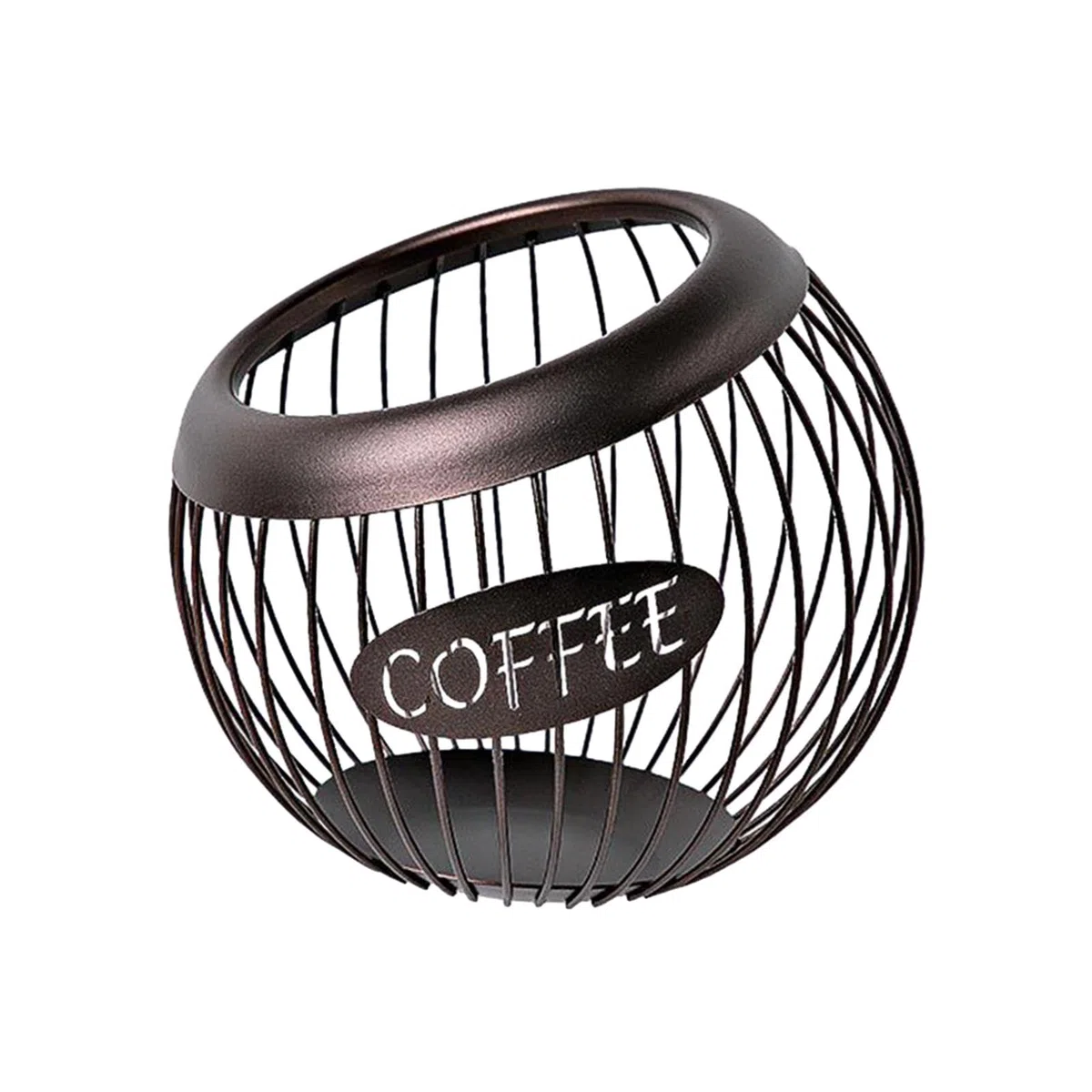 Soporte para Cápsulas de Café, Frutero, Ahorro de Espacio, Organizador de Escritorio, Cesta de Almacenamiento de Hierro Forjado para Oficina, Café, Individual