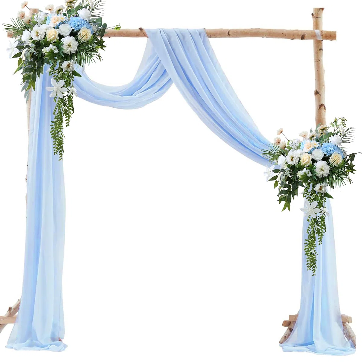 OMJMYY Cenefa de Boda Cortinas 160 x 600CM Cortina de Arco de Boda para Colgar en La Pared Cortina de Gasa de Tul Cenefa Decorativa de Gasa para Decoración de Bodas Escénica Fondo Photocall(Azul)