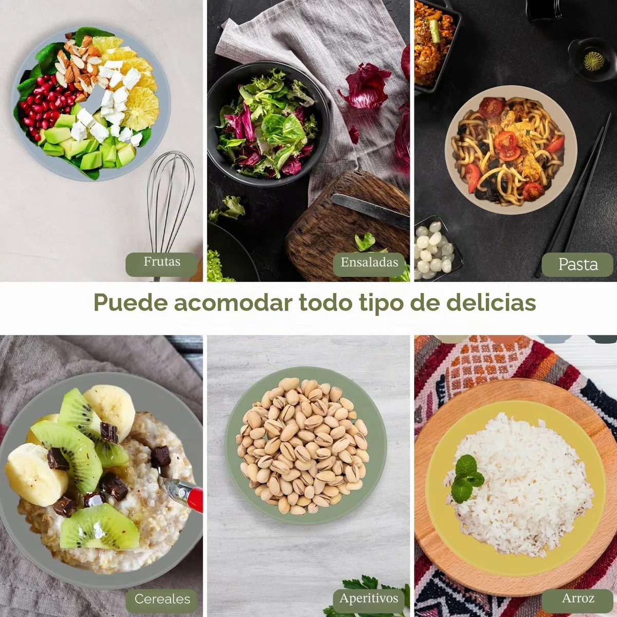 Cuencos para cereales, 8 piezas ligeros y resistentes a caídas, cuencos para sopa, cuencos para cereales, cuencos de plástico para cereales, ensaladas, pasta, pícnic, hogar, adultos, niños (8