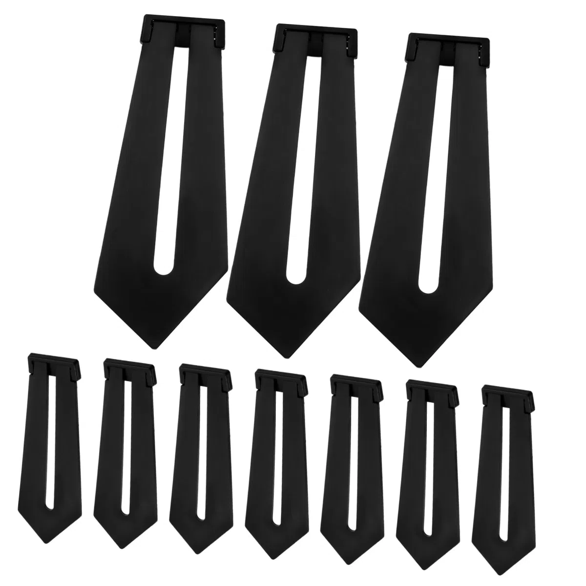 MAGICLULU Soporte Trasero para Marcos de Fotos de Plástico Negro 10 Piezas, Caballetes Simples y Decorativos para Exhibir y Organizar Cuadros en Sala o Supermercado