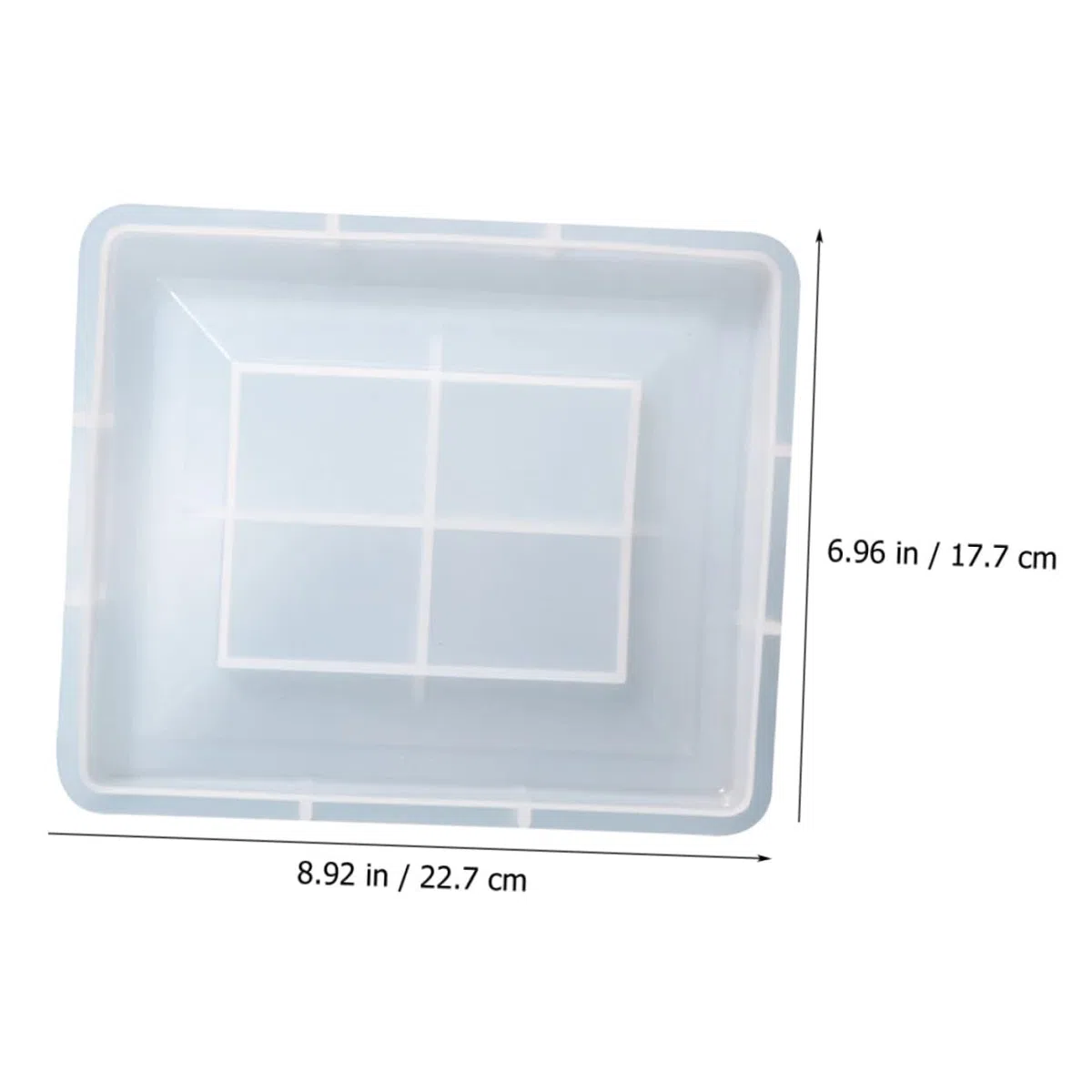 EXCEART Molde de Silicona para Marco de Fotos Diy, Molde Rectangular Grande Transparente, Resistente y Reutilizable, para Manualidades Creativas, Artesanía en Resina Epoxi, Uso Artístico