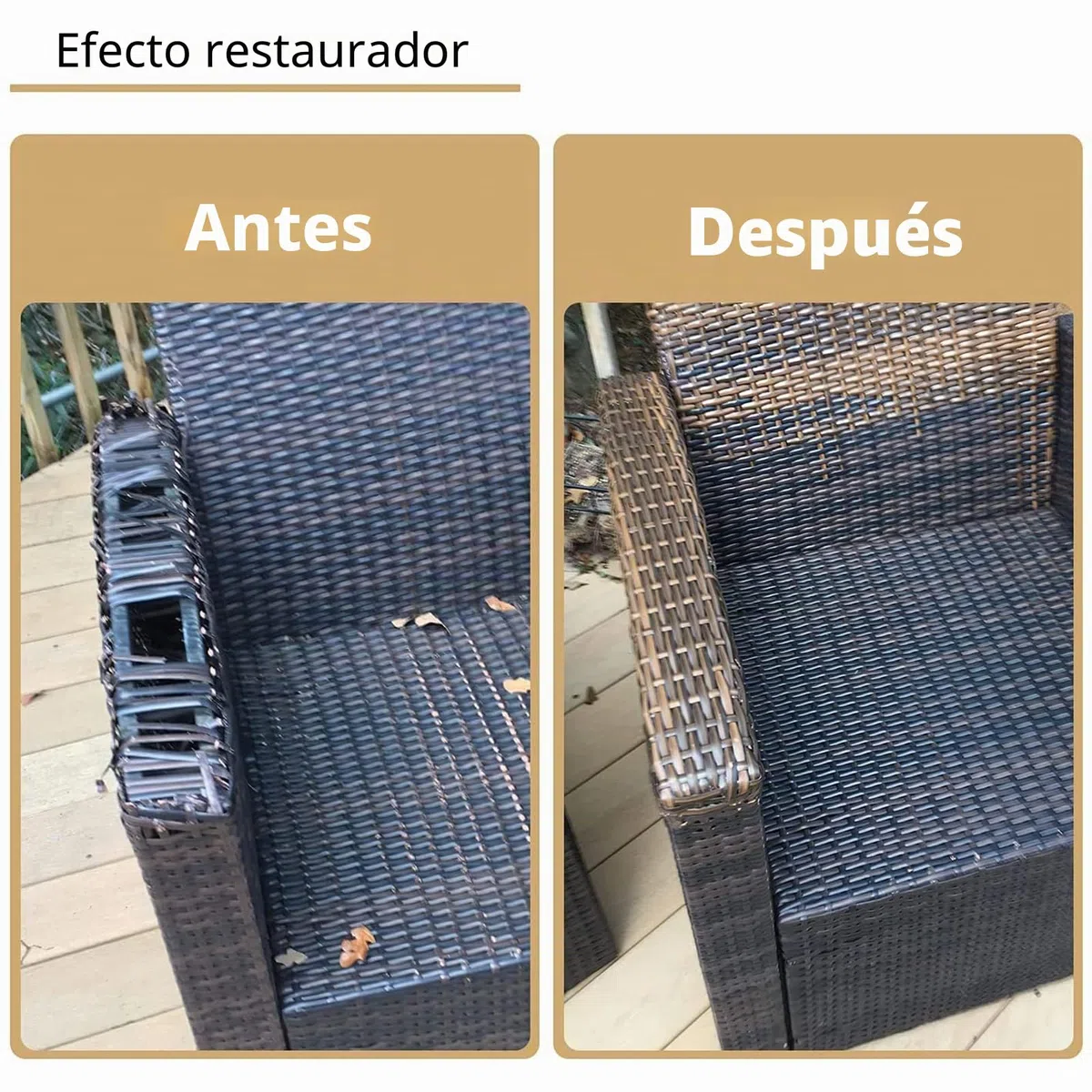 Cinta plana impermeable de mimbre sintético para reparación de muebles de jardín, patio, sillas de ratán