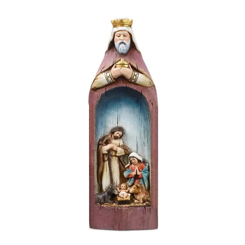 Set Belén Reyes Magos Decoración de Resina Pintada a Mano. para la decoración navideña del hogar