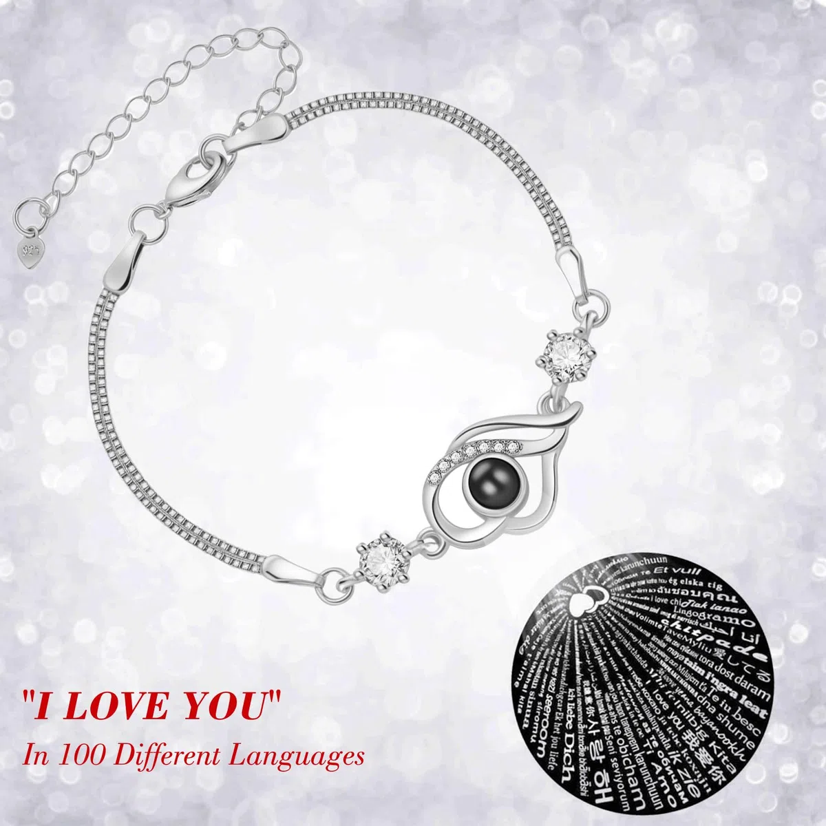 ALLOMN Rosas regalos para mujeres, mamá, novia, rosa real eterna conservada, rosas infinitas, caja de regalo con I Love You pulsera para el día de la madre, cumpleaños, día de San Valentín