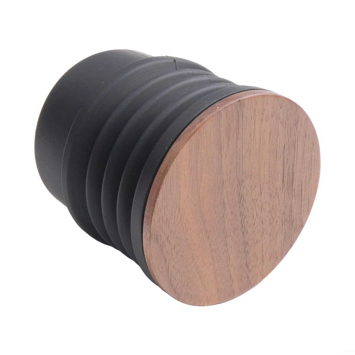 Tolva de dosis única para moler café, limpiar y recoger molidos con herramienta de soplado (tapa de madera)