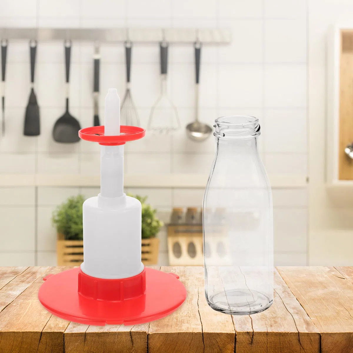 Enjuagadora de Botellas y Vasos para Elaboración Casera, Dispositivo Compacto Manual para Limpieza de Botellas de Vino y Cerveza en Uso Doméstico y Profesional
