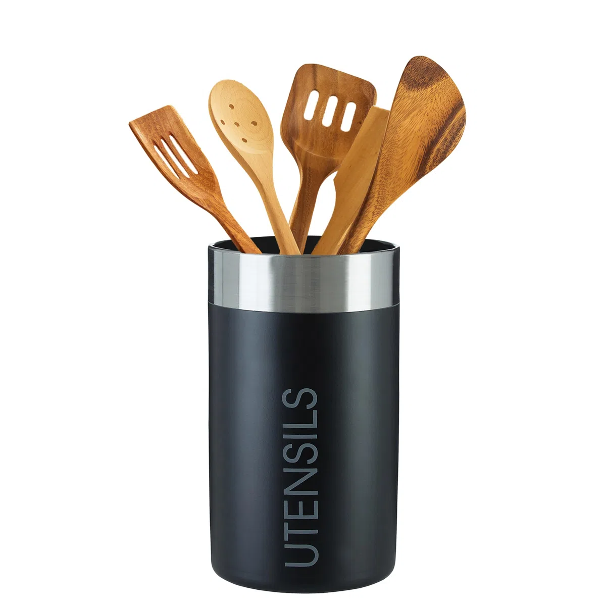 Premier Housewares - Cubilete para Utensilios de Cocina, Color Negro