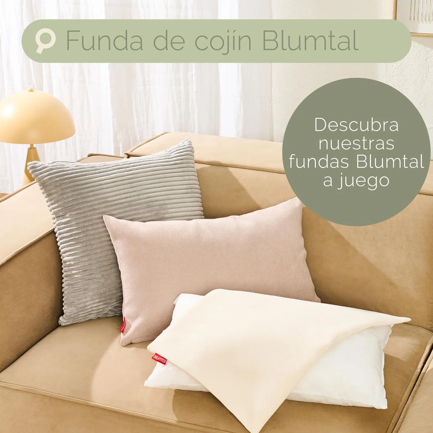Blumtal Relleno para cojín con certificado Oeko-Tex, 40 x 50 cm, 2 cojines interiores de poliéster