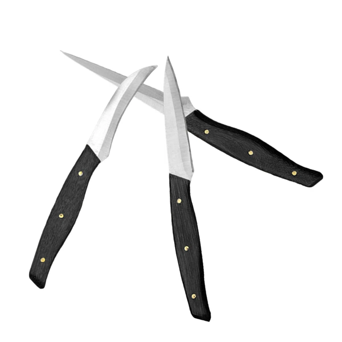 Juego de 3 Cuchillos para Tallar Frutas en Acero Inoxidable Mango Ergonómico, Cortadores para Tallado de Frutas y Verduras, Herramienta Práctica para Cocina y Presentación