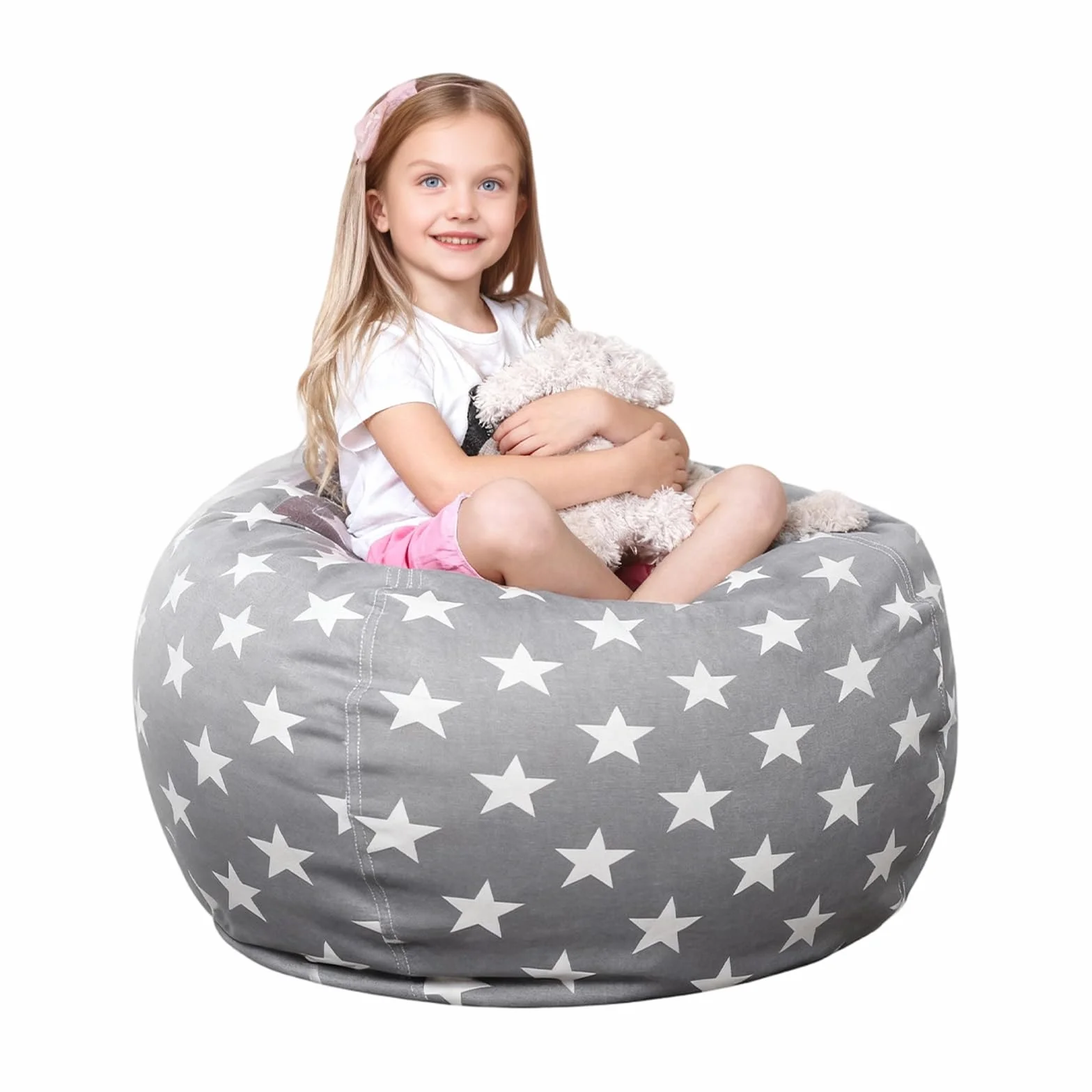 Bolsa de almacenamiento de juguetes, puf para niños, sofá, bolsa de almacenamiento de juguetes, bolsa de almacenamiento de juguetes con cremallera, para juguetes, ropa de 24 pulgadas