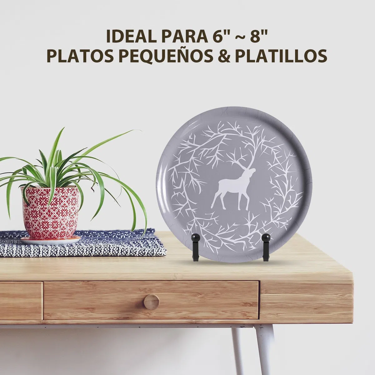Soporte Platos Mesa Caballete Expositor - 1 Piezas Soportes para Platos Decorativos - Soporte de Placa para Exhibicion - Caballetes de Hierro Negro Para Marcos de Fotos | Libros | Arte - 3 Pulgadas