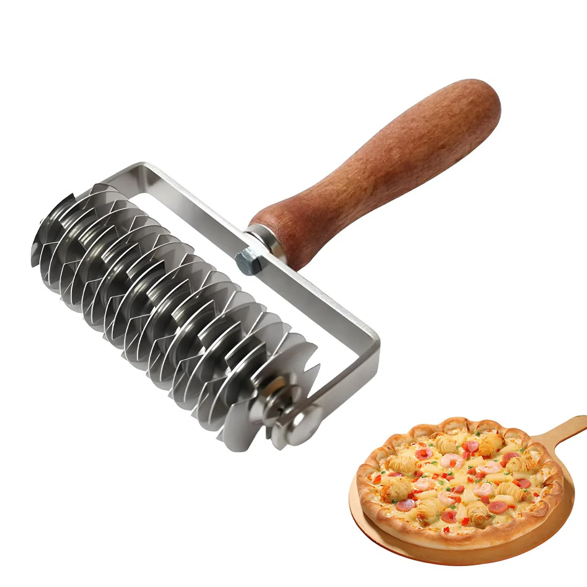 Cuchillo De Rodillo De Masa, Celosía Cortador De Rodillo, Rodillo De Celosía Para Pizza, Masa Celosía Cortador Rodillos, Cortador Rodillo Celosía Hojaldre Para Pasteles De Galletas, Pizza, Pan