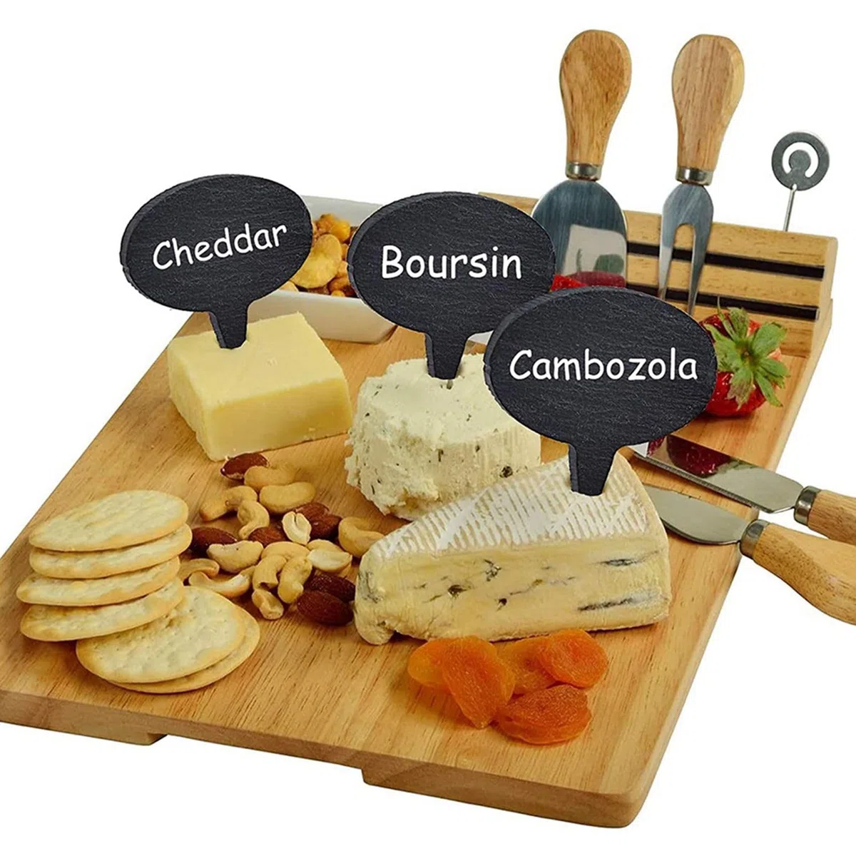 Jevina Juego de 18 marcadores de queso para tabla de charcuterie