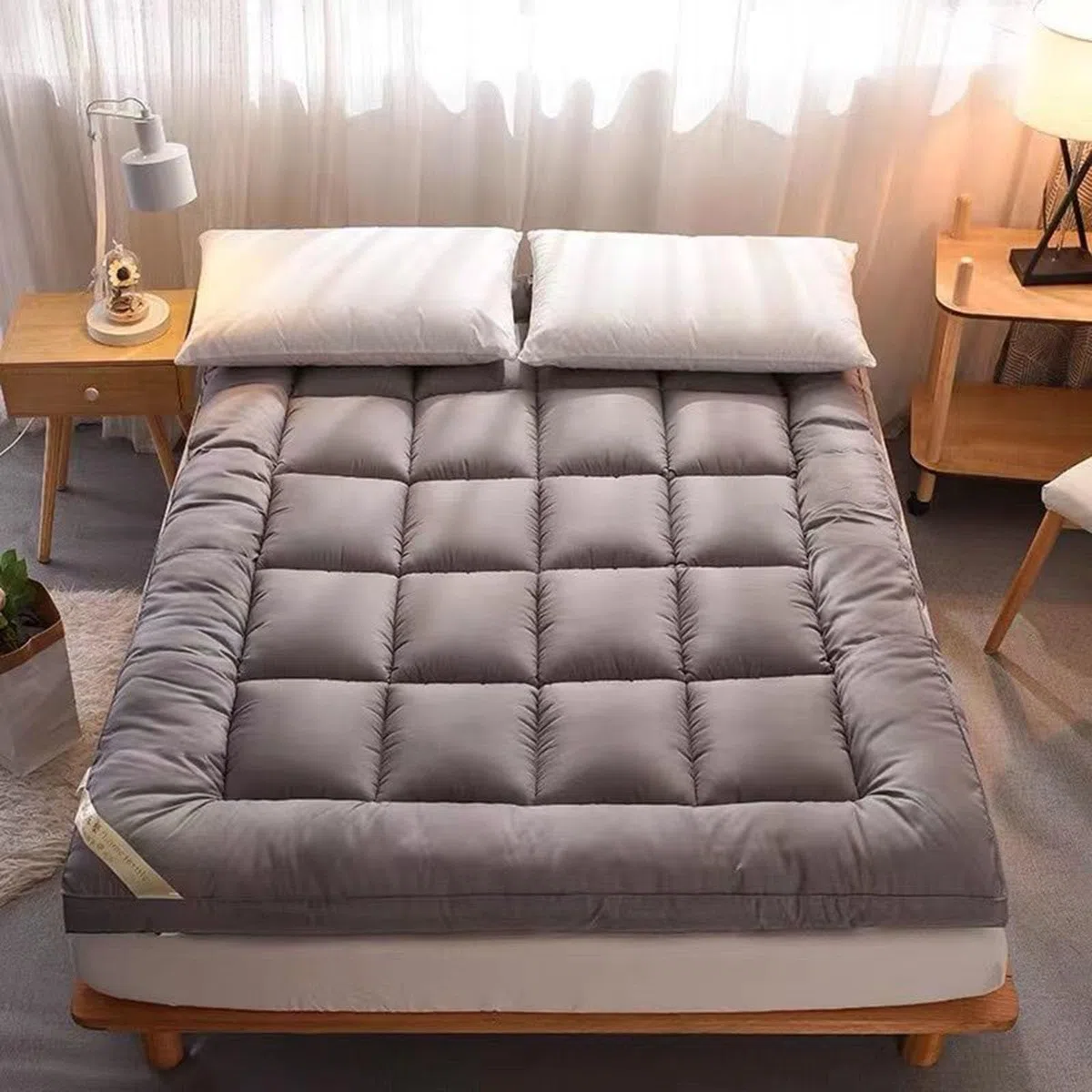 Colchón futón japonés portátil, cama plegable enrollable, tumbona suave y acogedora para uso doble/individual, fácil almacenamiento y transporte, ideal para aventuras al aire libre