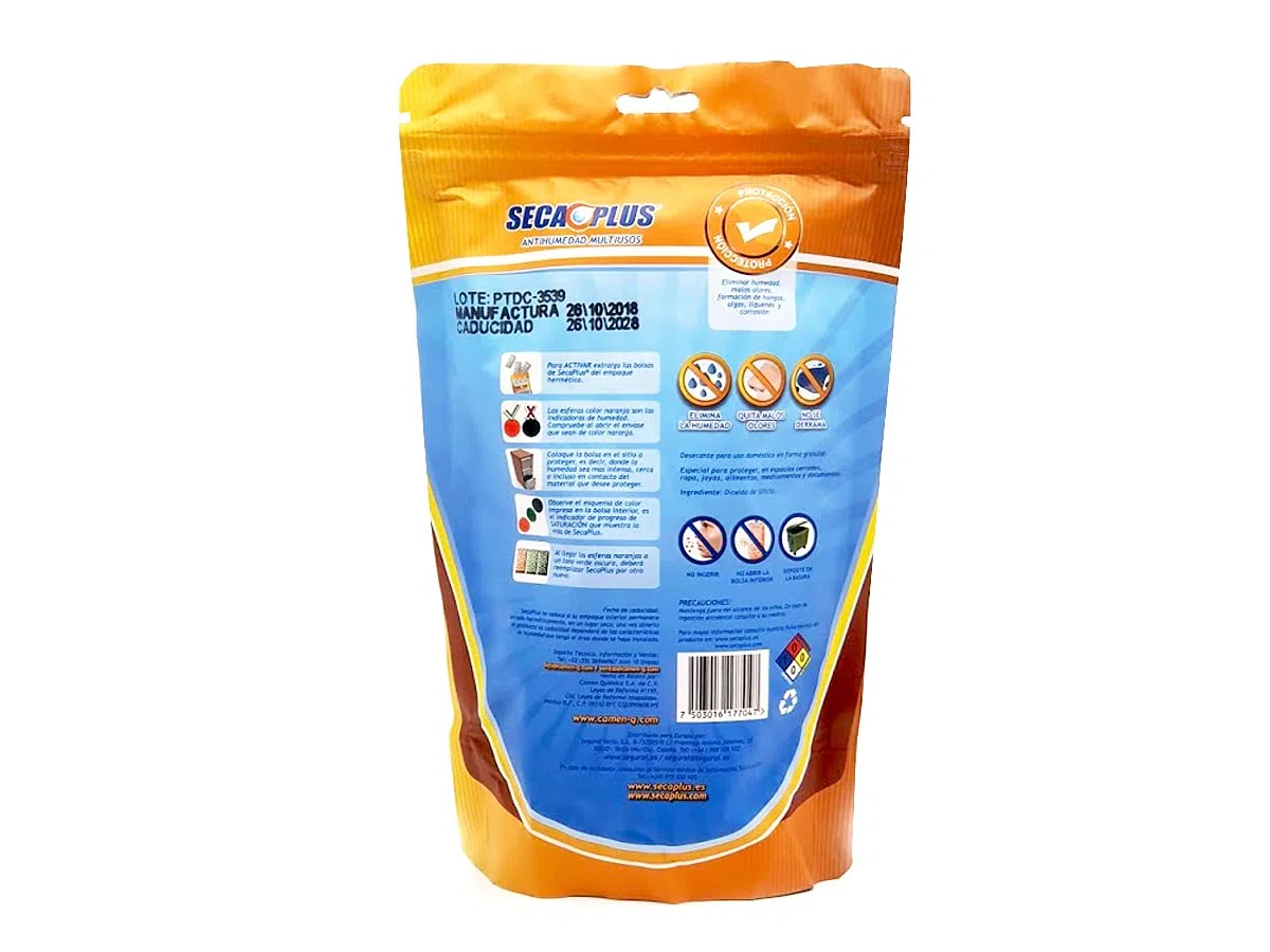 Absorbente de humedad para cajones Secaplus silica gel deshumidificador 5X50gr (5)