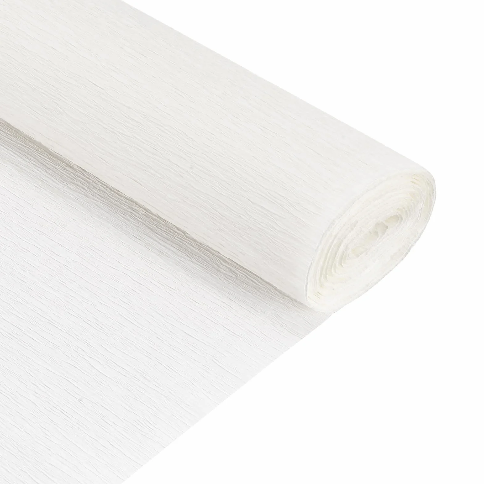 QUARKZMAN Papel Crepé, Blanco, 50x210cm(A*L), Papel Pinocho Serpentina de Papel Decoraciones para Navidad Boda Ceremonia Fiestas Regalo Envoltura Decoración Manualidades DIY
