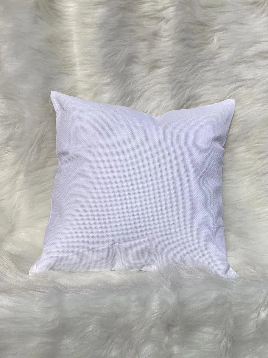 Funda de cojín de punto de cruz en blanco, punto de cruz, tela Aida de 11 puntos, 40 cm x 40 cm