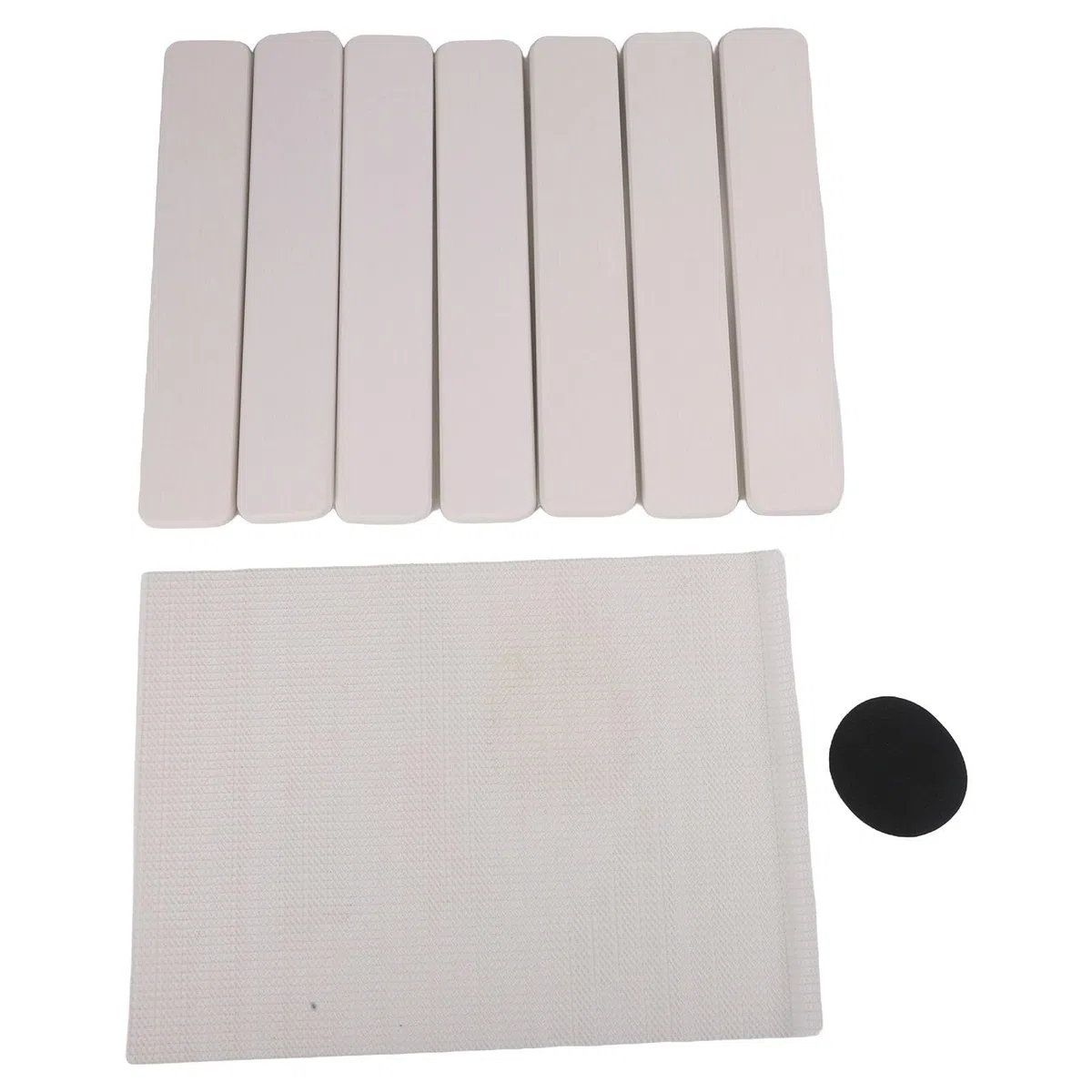 Tapete de secado de piedra para encimera de cocina, tapete plegable de tierra de diatomeas con almohadilla antideslizante, absorbente para platos, baño, botellas y tazas (blanco)
