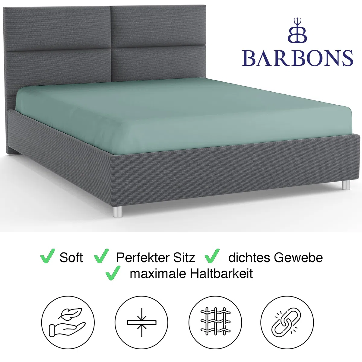 Sábana Bajera 120x190 / 200 Ajustable 100% Algodón Premium para Colchón Cama Individual Plus Piazza e Mezz Funda hasta 25 cm Certificado Oeko-Tex Sábanas King Size Verde 120 x 190/200 cm