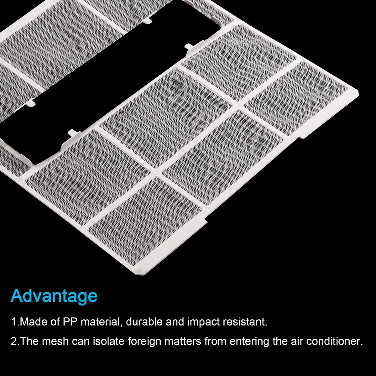 PATIKIL 10.63" x 10.43" x 0.28" Aire Acondicionador Aire Filtro, Plástico Aire Filtrado Pantalla Reemplazo con Aire Filtro Espuma para HVAC, Blanco Negro
