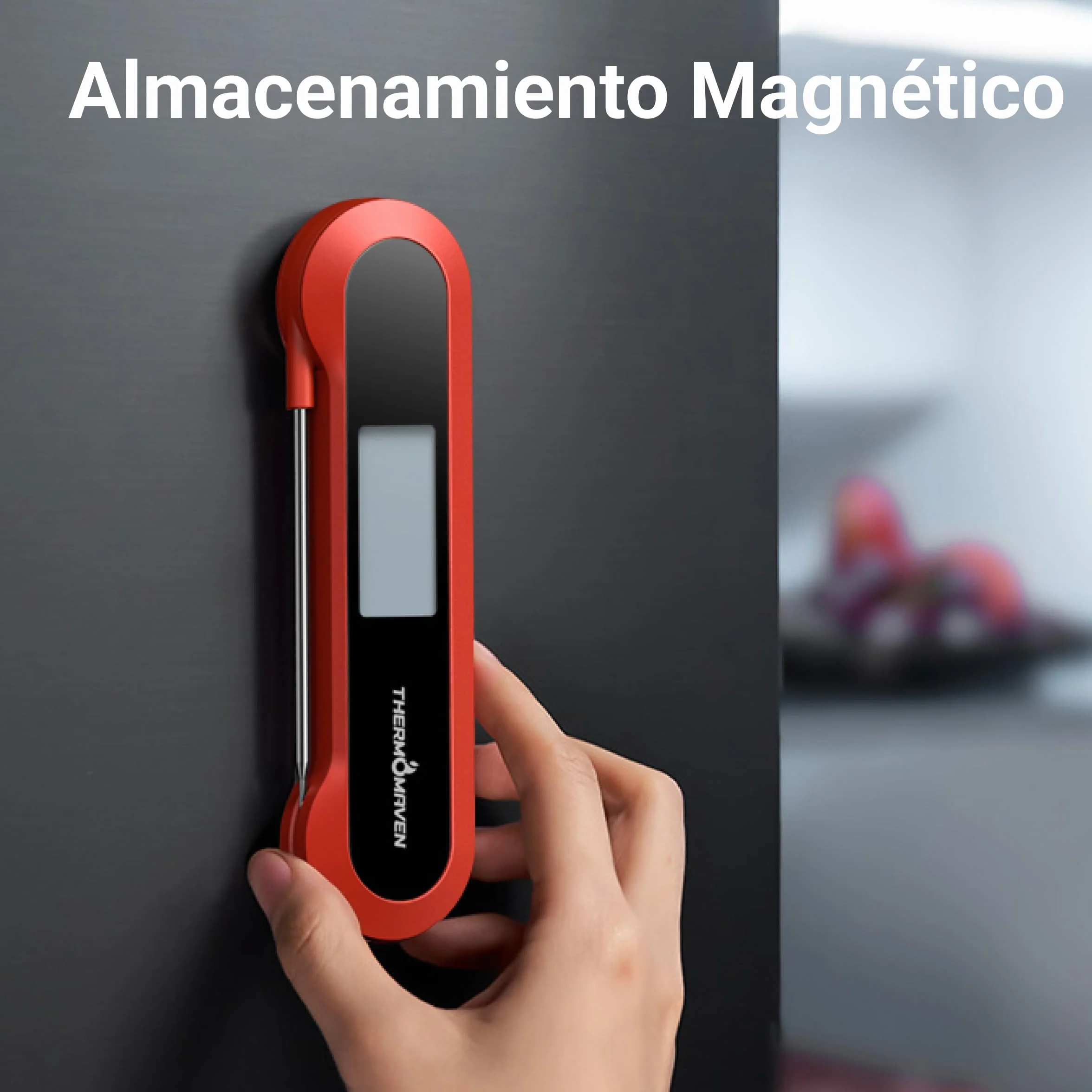 ThermoMaven F1 Termómetro Digital para Carne - Lectura 0,5s Termómetro Cocina, NIST ±0,3°C, IP67 Impermeable Magnético, para Barbacoa Horno Freidora Aire Asado Chuletón, Regalo Hombres Mujeres