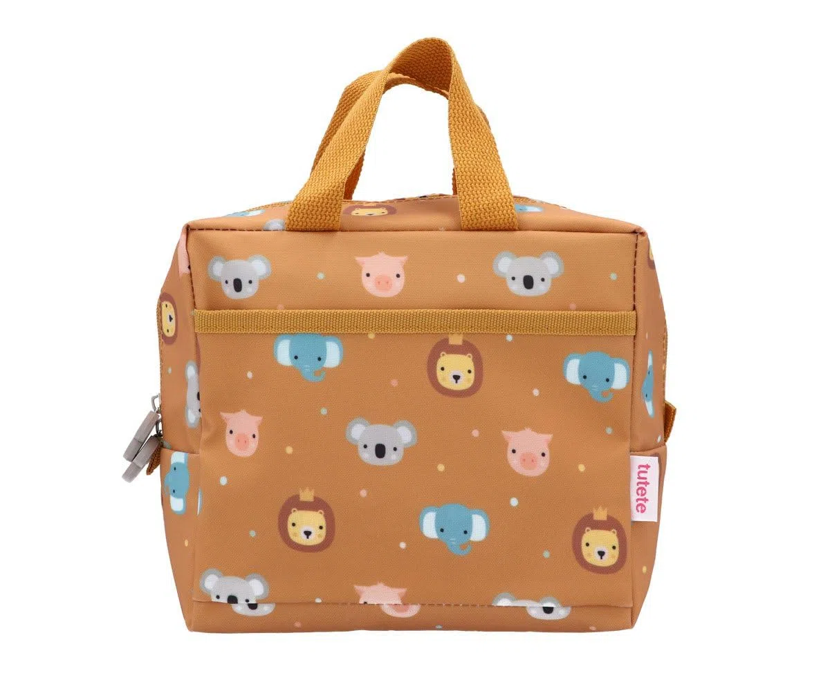 Tutete Bolsa Térmica Infantil para Comida | Bolsa térmica infantil pequeña y fácil de usar | Ideal para almuerzos y meriendas | Exterior impermeable, lavable y resistente | animal friends