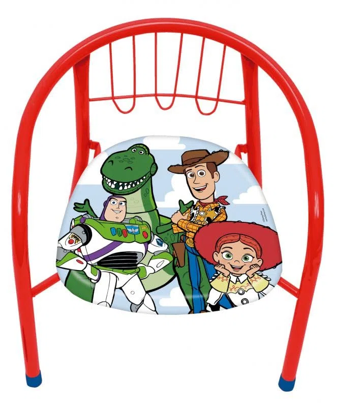 ARDITEX Silla Infantil de Metal, Toy Story, Roja, 35.5 x 30 x 33.5 cm, con Asiento Acolchado