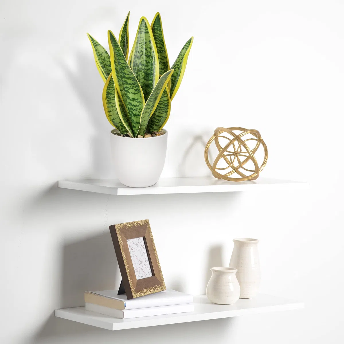 Oairse 31cm Sansevieria Planta Artificial en Maceta de cerámica, pequeña Planta de Interior, Planta de Serpiente Artificial, Plantas Artificiales como verdaderas, baño, Dormitorio